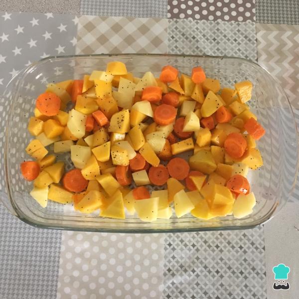 Cena ligera con verduras al horno